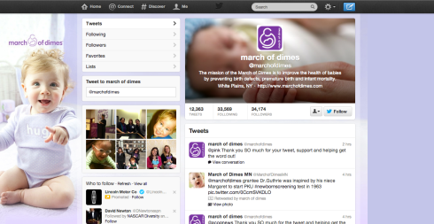 March of Dimes Twitter Account